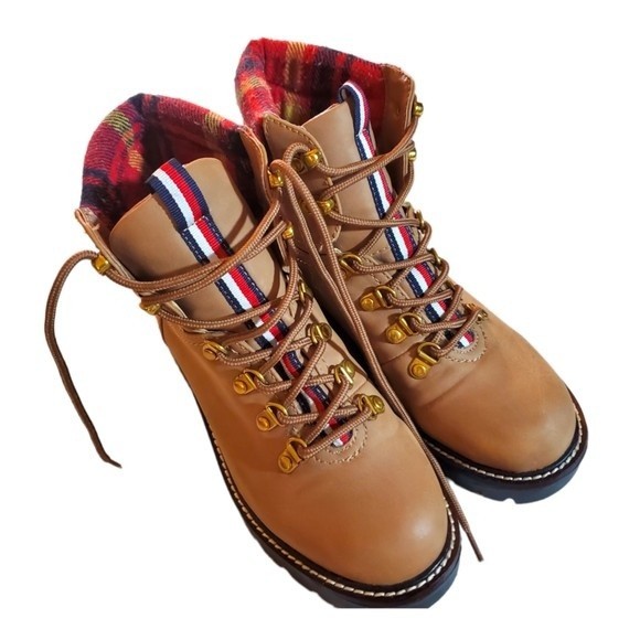 Tommy Hilfiger Twlariti Hiking Combat Boot, Size 6, Brown - Picture 6 of 11